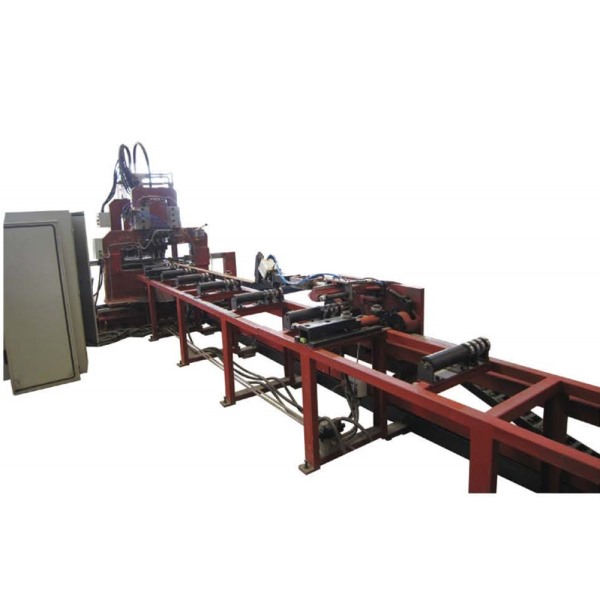CNC Flat Steel  Punching & Cutting Line -plate width 120mm，hole φ40mm 